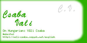csaba vali business card
