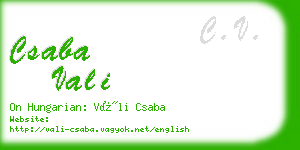 csaba vali business card